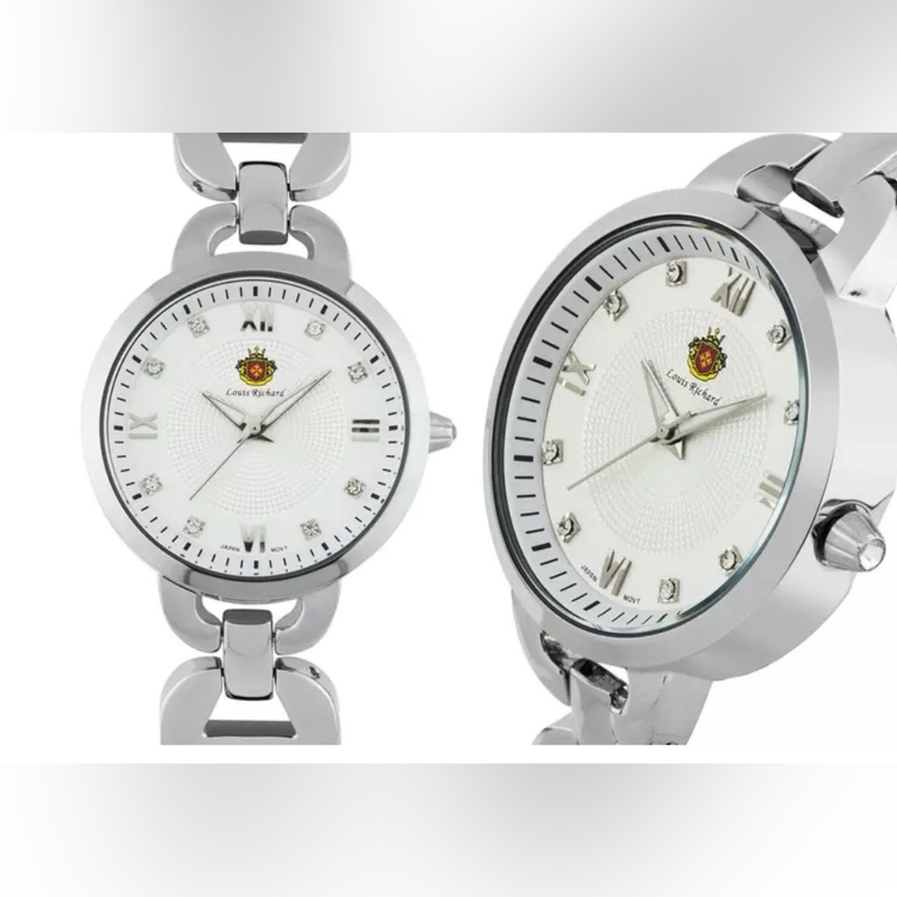 Louis Richard New in Box Felina Watch silver band/white face